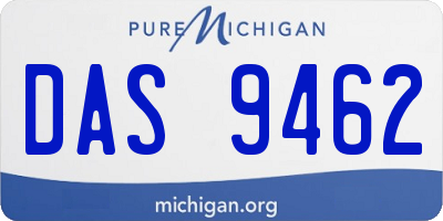 MI license plate DAS9462
