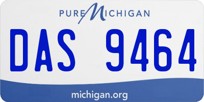 MI license plate DAS9464