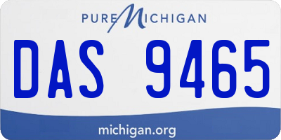 MI license plate DAS9465