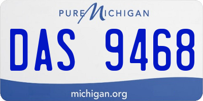 MI license plate DAS9468