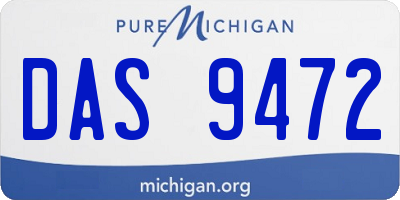 MI license plate DAS9472