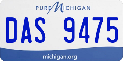 MI license plate DAS9475