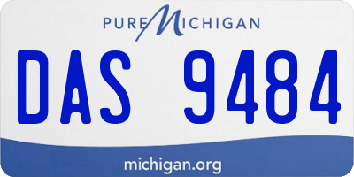 MI license plate DAS9484