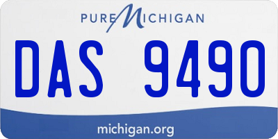 MI license plate DAS9490