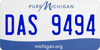 MI license plate DAS9494