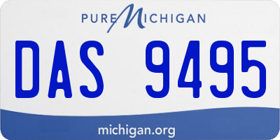 MI license plate DAS9495