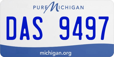 MI license plate DAS9497