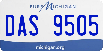 MI license plate DAS9505