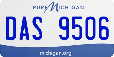 MI license plate DAS9506