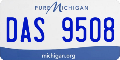 MI license plate DAS9508