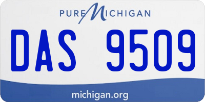 MI license plate DAS9509