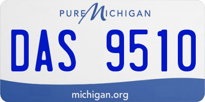 MI license plate DAS9510