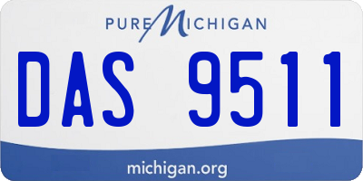 MI license plate DAS9511