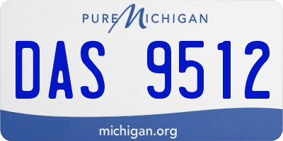 MI license plate DAS9512