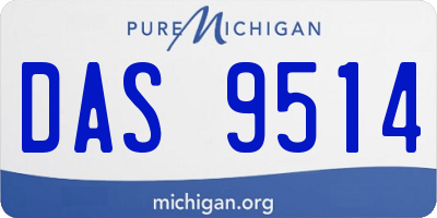 MI license plate DAS9514