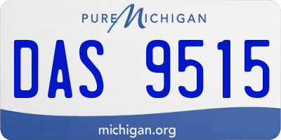 MI license plate DAS9515