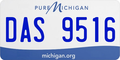 MI license plate DAS9516