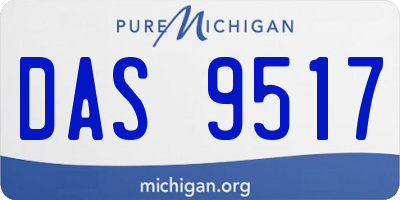 MI license plate DAS9517