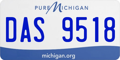 MI license plate DAS9518