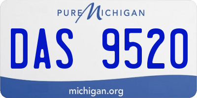 MI license plate DAS9520