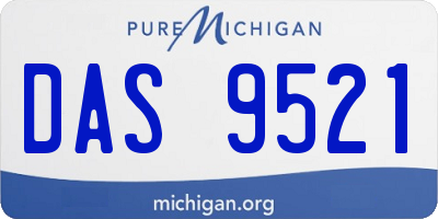 MI license plate DAS9521