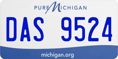 MI license plate DAS9524