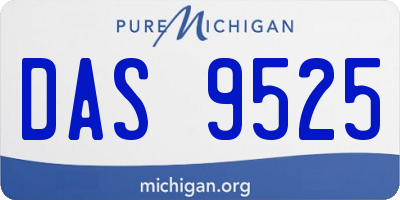 MI license plate DAS9525