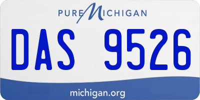 MI license plate DAS9526