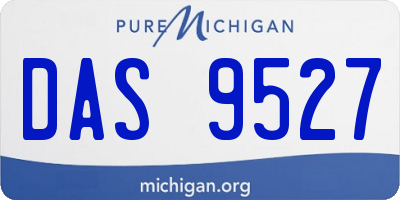 MI license plate DAS9527