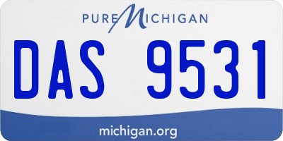 MI license plate DAS9531