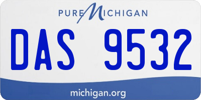 MI license plate DAS9532