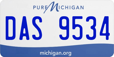 MI license plate DAS9534