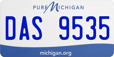 MI license plate DAS9535