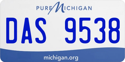 MI license plate DAS9538