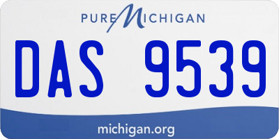 MI license plate DAS9539
