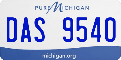 MI license plate DAS9540