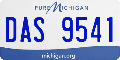 MI license plate DAS9541