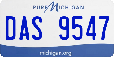 MI license plate DAS9547