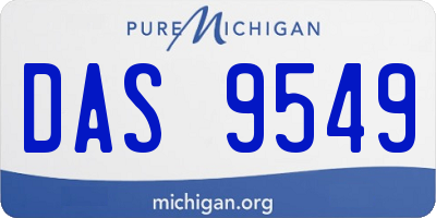 MI license plate DAS9549