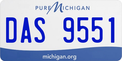 MI license plate DAS9551