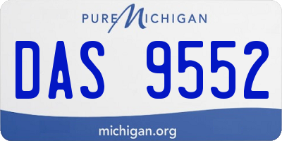 MI license plate DAS9552
