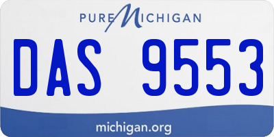 MI license plate DAS9553