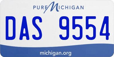 MI license plate DAS9554