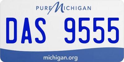 MI license plate DAS9555