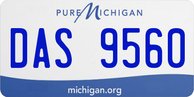 MI license plate DAS9560