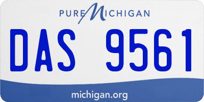 MI license plate DAS9561