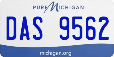 MI license plate DAS9562