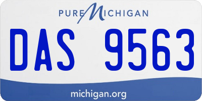 MI license plate DAS9563
