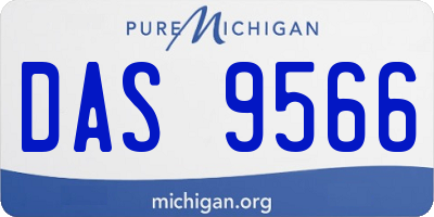 MI license plate DAS9566