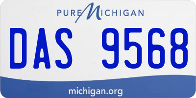 MI license plate DAS9568
